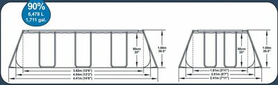 Bazén Bestway® Power Steel™, 56442, piesková filtrácia, rebrík, dávkovač, 4,04x2,01x1,00 m