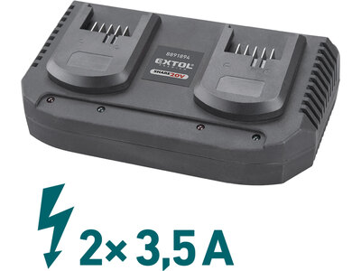 Extol Industrial Share20V aku úhlová bruska 150mm 40V, 2x4,0Ah aku 8791846