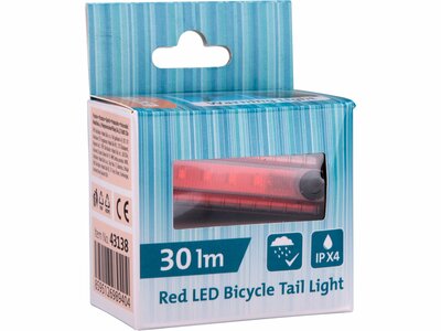 Extol Light svietidlo zadné na bicykel červené, 3,7V/220mAh Li-pol, USB nabíjanie