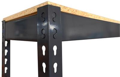 Stôl Racks PWB60, pracovný, do dielne, s policou, 183x183x90 cm, max 350 kg