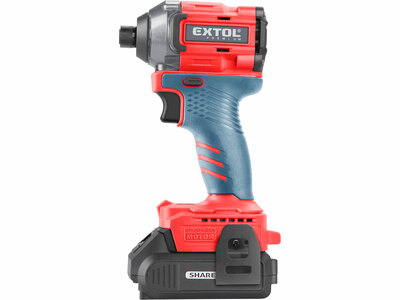 Extol Premium SHARE20V aku rázový uťahovák bezuhlíkový 1/4", 230Nm, 20V 1x2,0Ah aku