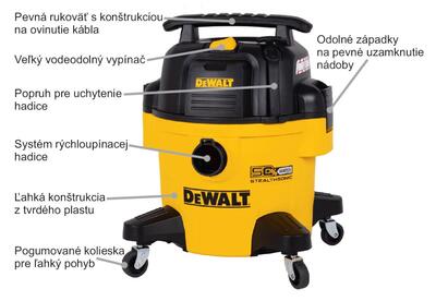 DeWalt DDXV23P-QT priemyselný vysávač 23L