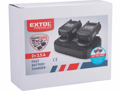 Extol Premium Share20 dvojnabíjačka 2x3,5A, pre 88918XX, 87918XX