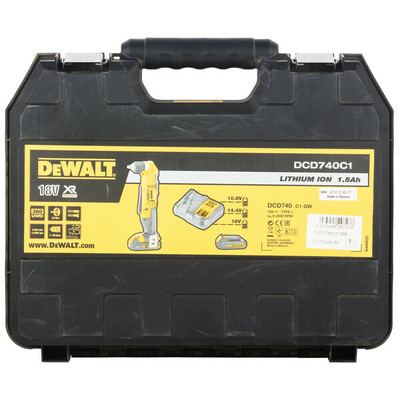 DeWalt DCD740C1 aku pravouhlá vŕtačka 18V 1x1,5Ah aku