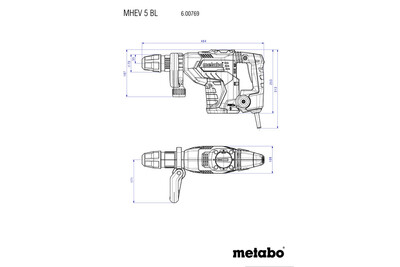 Metabo MHEV 5 BL sekací kladivo sds max 600769500
