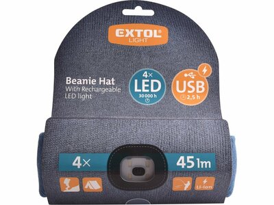 Extol Light čepice s čelovkou LED 43191