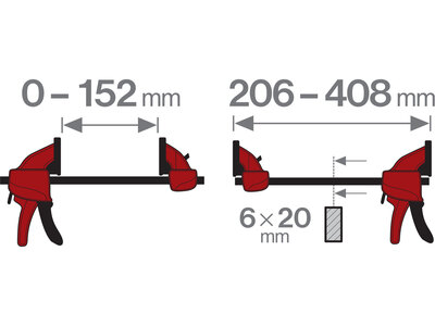 Fortum svorka rýchloupínacia 150mm, 4755011