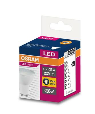 Osram LED žiarovka GU10, 120° 2,8W/2700K, 230lm