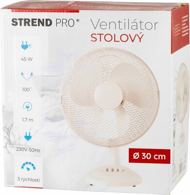 Strend Pro stolový ventilátor 30 cm, 45 W