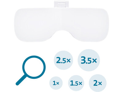 Okuliare s lupou a LED svetlom, 1-1,5-2-2,5-3,5x zväščenie, 4 LED, USB, EXTOL LIGHT