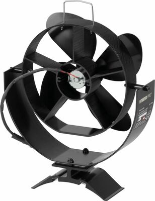 Strend Pro krbový ventilátor s úchytom na dymovod a magnetom, poháňaný teplom, 4-lopatkový,