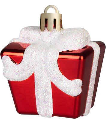 MagicHome vianočné gule na stromček, červené, mix 47 ks