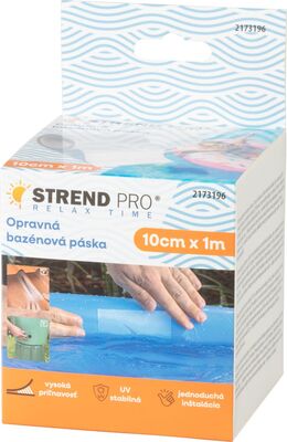 Strend Pro opravná páska na bazény, vodeodolná transparentná, 100mm, 1m