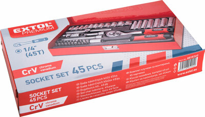 Extol Premium gola sada 1/4" 45-dielna 8818360