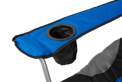 Strend Pro skladacia stolička modrá, kempingová, 80x50x105 cm