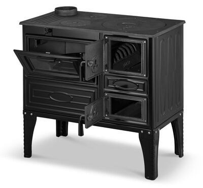 Sporák 304 Tuglali Kuzine, černý, levý vývod, 9,6kW