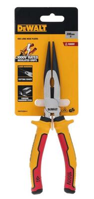 DeWalt DWHT82804-0 elektrikárske poľguľaté kliešte s dlhými čeľusťami 200mm