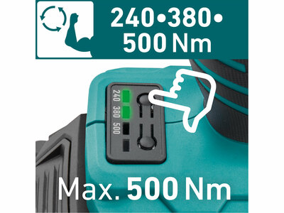 Extol Industrial Share20V aku rázový uťahovák 1/2", bez aku, 500Nm