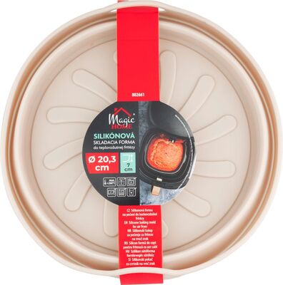 MagicHome skladacia forma do fritézy silikónová, okrúhla, 20,3x7 cm