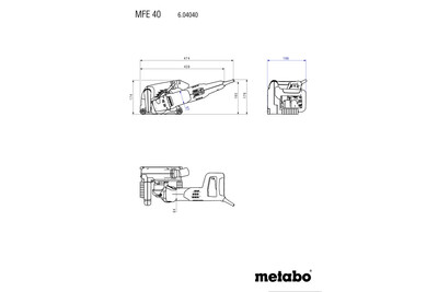 Metabo MFE 40 drážkovacia fréza + 2x diamantový kotúč FS 2 UP 604040900