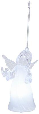 Dekorácia MagicHome Vianoce, Anjel, závesný, teplá/studená biela, jednoduché svietenie, 6x4,5x10 cm,