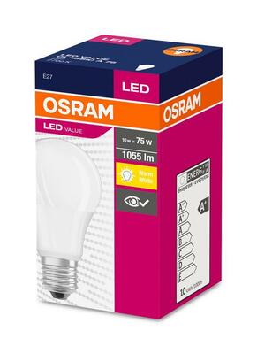 Ziarovka OSRAM® LED FR 075 (ean1028) non-dim, 10W / 827 E27 2700K Value CLASSIC A