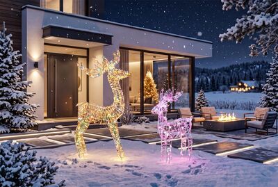 MagicHome vánoční jelen, 280xLED, teplá bílá, 105 cm