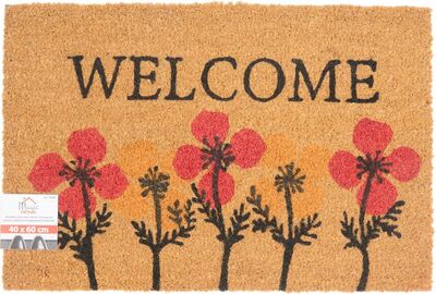 Rohožka MagicHome, pred dvere, Welcome, kokos/pvc, 40x60 cm