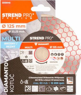 Strend Pro Premium rezný a brúsny diamantový kotúč hexagonal 125mm