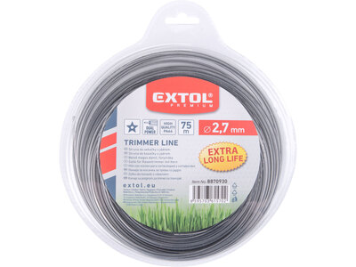 Lanko do sekačky 2,7mm, 75m, hvězdicový profil, nylon