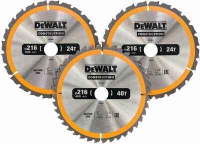 DeWalt sada pilových kotoučů 216mm DT1962