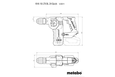 Metabo KHA 18 LTX BL 24 Quick aku kombinované kladivo SDS-plus 600211840