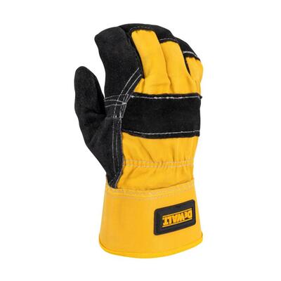 DeWalt pracovní rukavice kožené se zesílenou dlaní 9/L