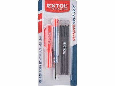 Extol Premium ceruzka tesárska s vymeniteľnou tuhou, tuha Ø2,8x120mm, 8853007