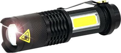 Strend Pro svietidlo Flashlight NX1040, 3 W, 70+65 lm, s bočným svetlom, Zoom, 1xAA, 2172759