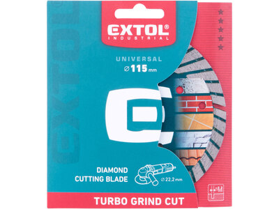 Extol Industrial Turbo Grind Cut, diamantový řezný kotouč na beton a železobeton 115mm 8703061