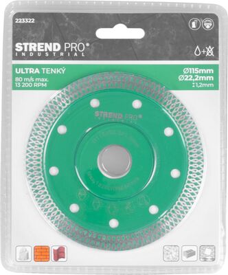 Strend Pro Industrial diamantový kotúč na rezanie dlažby 115x1.2mm 223322