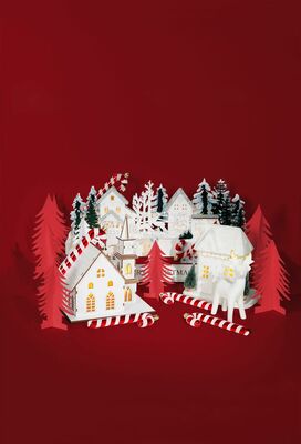 Dekorácia MagicHome Vianoce, Dom, LED, 9x15x17 cm