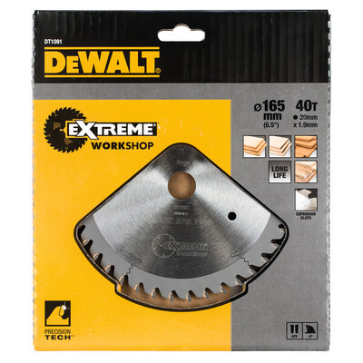 DeWalt DT1091 pílový kotúč pre ponornú pílu 165x20mm, 40z