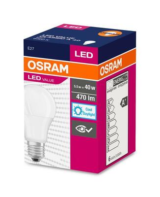 Ziarovka OSRAM® LED FR 040 (ean1011) non-dim, 5W/865 E27 6500K Value CLASSIC A