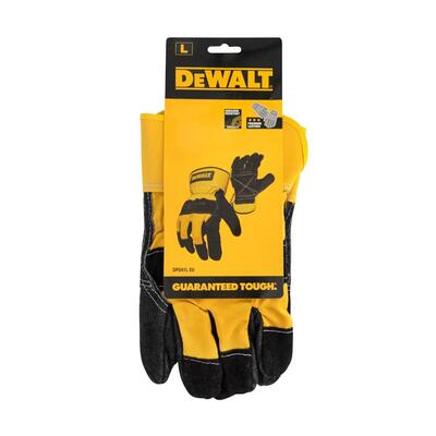 DeWalt pracovní rukavice kožené se zesílenou dlaní 9/L