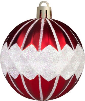 MagicHome vianočné ozdoby na stromček červené 39 ks