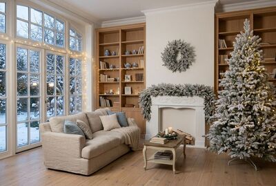 MagicHome vánoční stromeček Frosty, zasněžený, 3D+2D, extra hustý, 210 cm