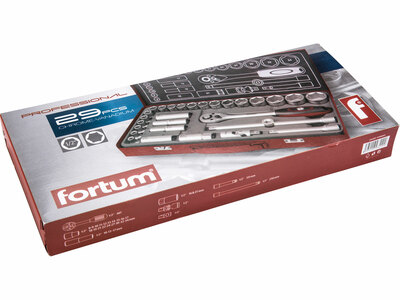 Fortum sada nástrčných kľúčov 1/2" 29-dielna 4700001
