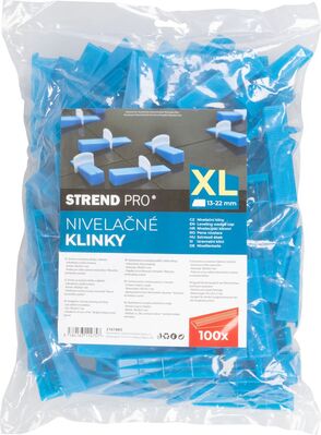 Strend Pro, vyrovnávací klínek pro mezerníky XL do 22 mm bal. 100 ks, tmavě modrý