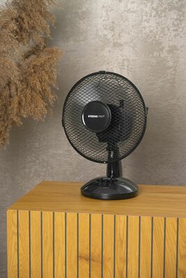 Strend Pro stolový ventilátor, čierny, 23 cm, 25 W