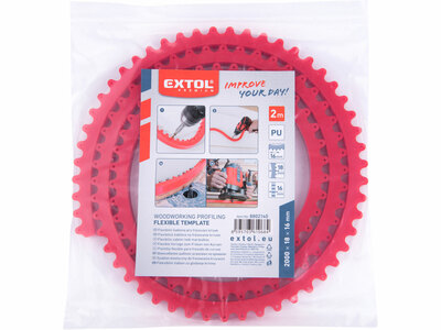 Extol Premium šablóna na frézovanie kontúr, 200cm, šírka 18mm, 8802140