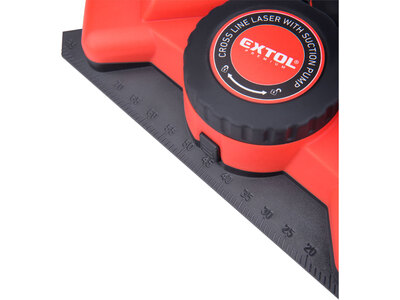 Extol Premium uholník laserový s prísavkou, zelený laser, max. 9m, 3,7V Li-ion, 8823303