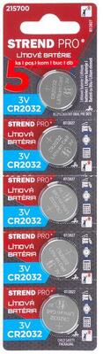Strend Pro lítiová batéria  CR2032 3V, Li-MnO2, 5 ks, 215700