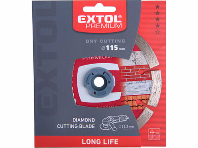 Extol Premium kotúč rezný diamantový segmentový Long Life, 115mm, 108911